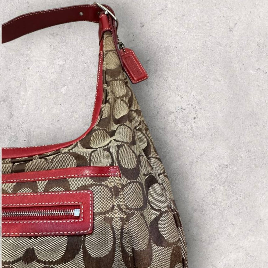 Authentic Vintage Coach Signature Hobo Bag