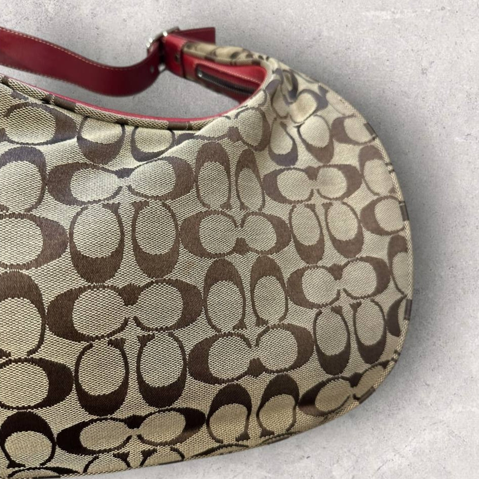 Authentic Vintage Coach Signature Hobo Bag