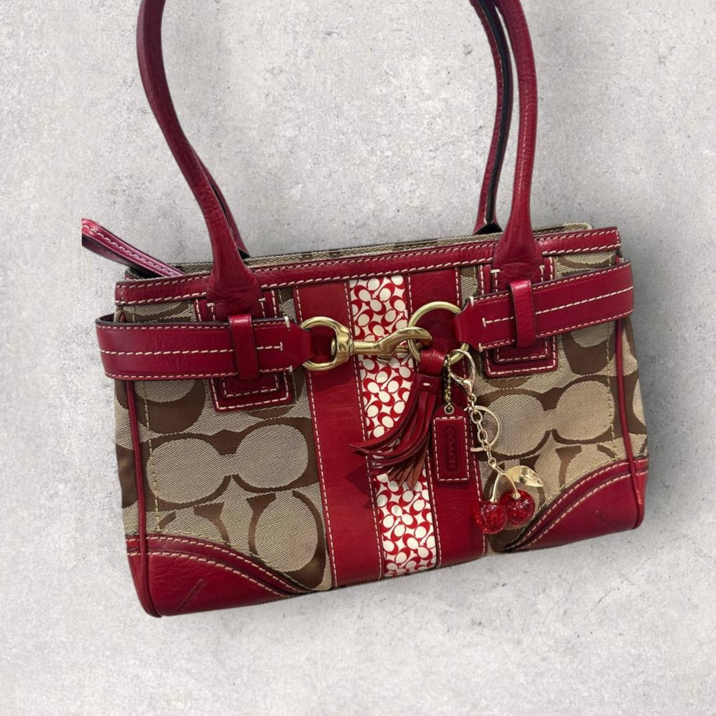 Authentic Vintage Coach Hamptons Patchwork Shoulder Bag