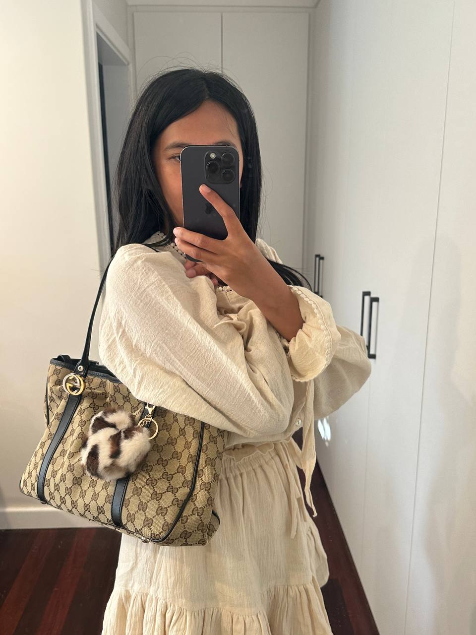 Authentic Vintage Gucci GG Canvas Twin Tote Bag