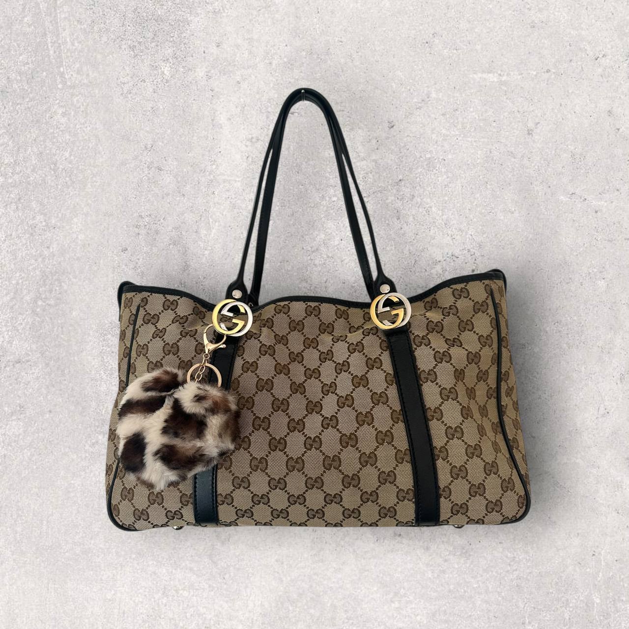 Authentic Vintage Gucci GG Canvas Twin Tote Bag