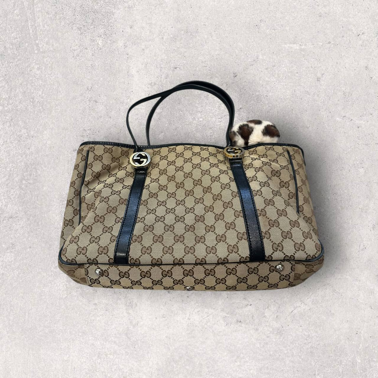 Authentic Vintage Gucci GG Canvas Twin Tote Bag