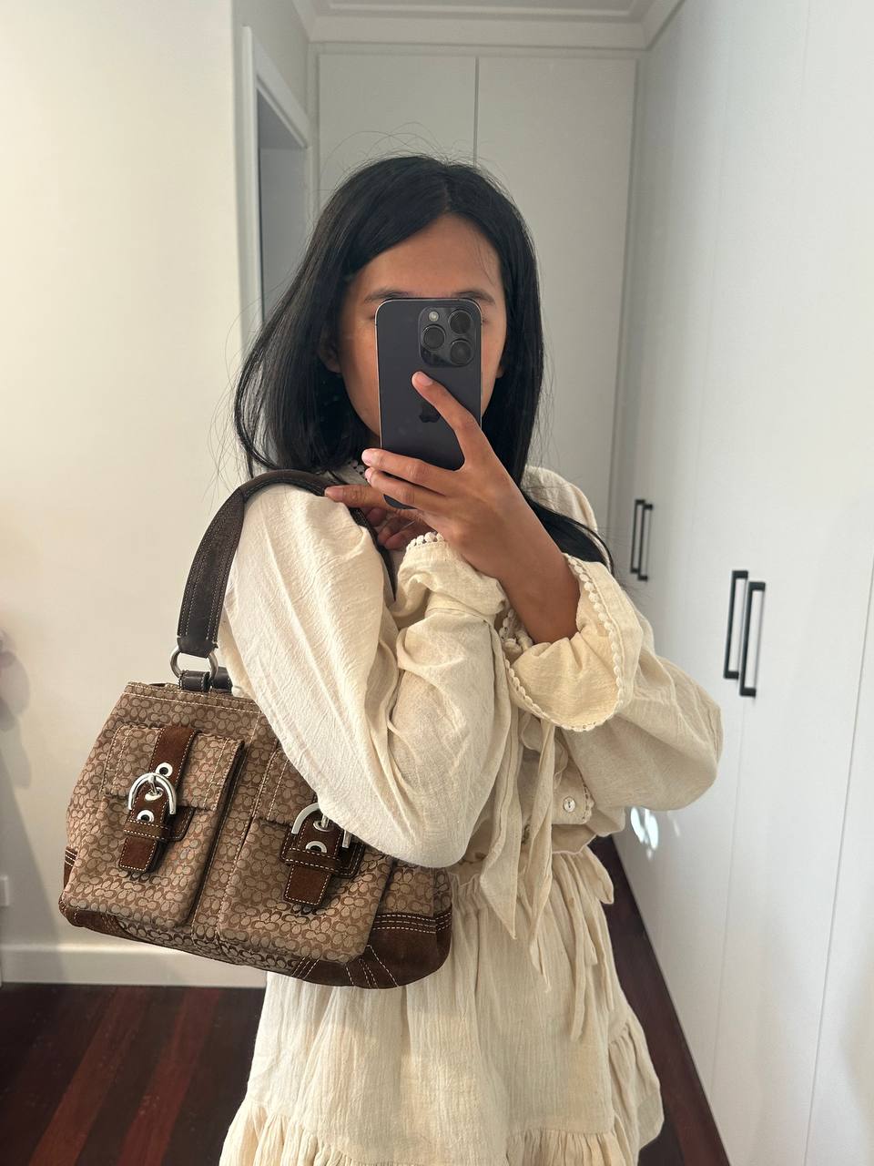 Authentic Vintage Coach Soho Suede Y2K Shoulder Bag