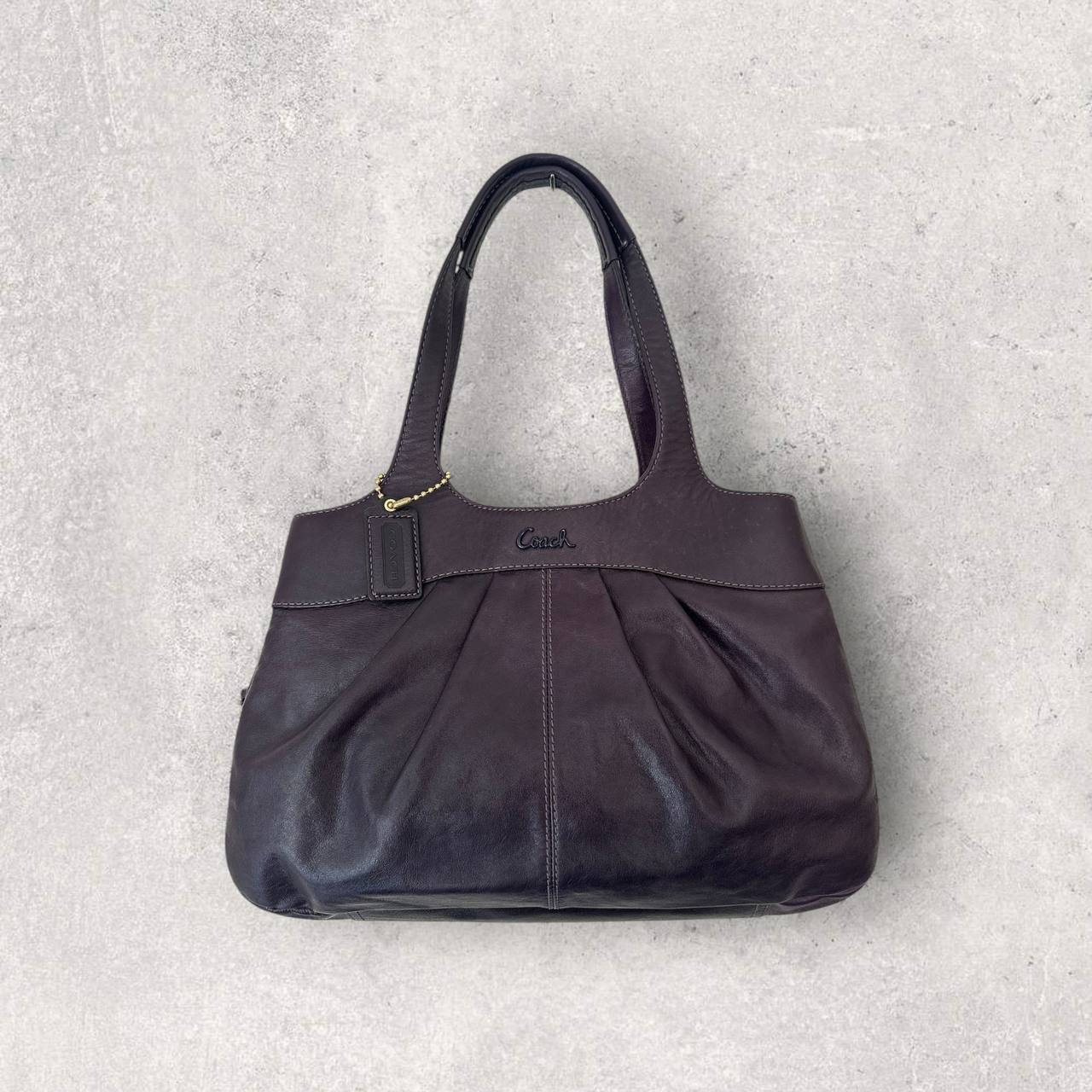 Authentic Vintage Coach Lexi Purple Leather Tote Bag