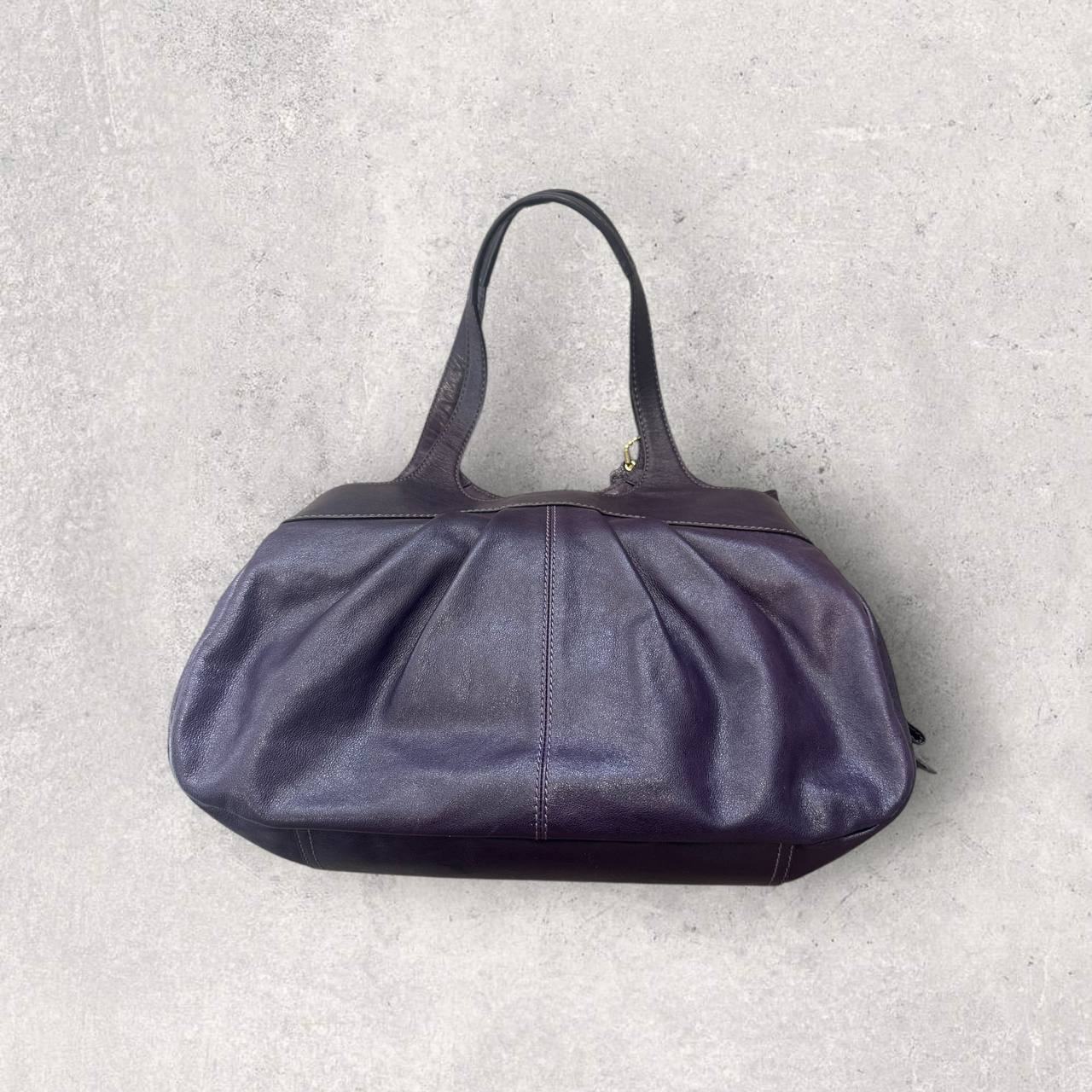 Authentic Vintage Coach Lexi Purple Leather Tote Bag