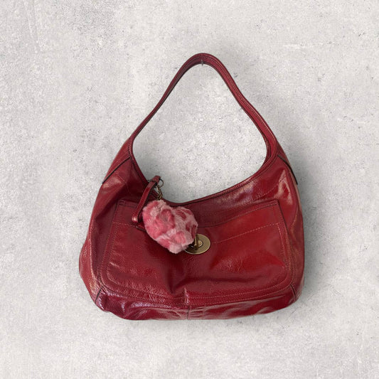 Authentic Vintage Coach Ergo Patent Leather Hobo Bag