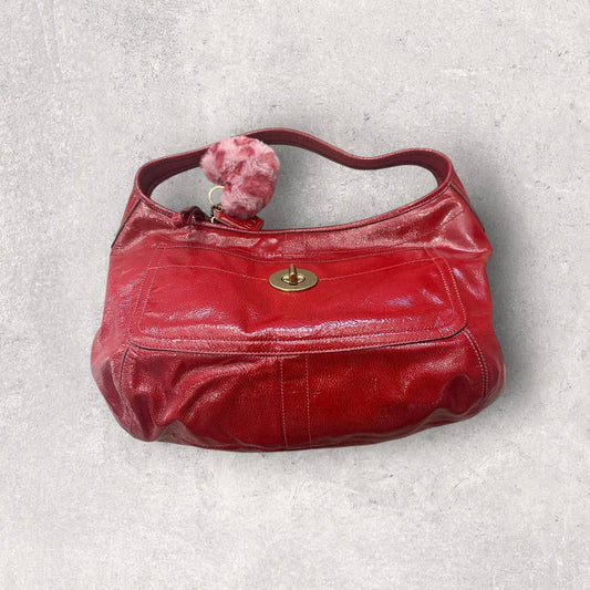 Authentic Vintage Coach Ergo Patent Leather Hobo Bag