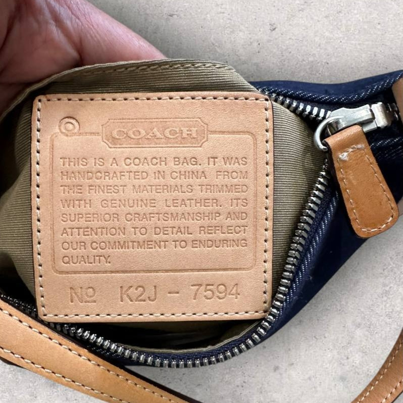 Authentic Vintage Coach Denim Demi Shoulder Bag