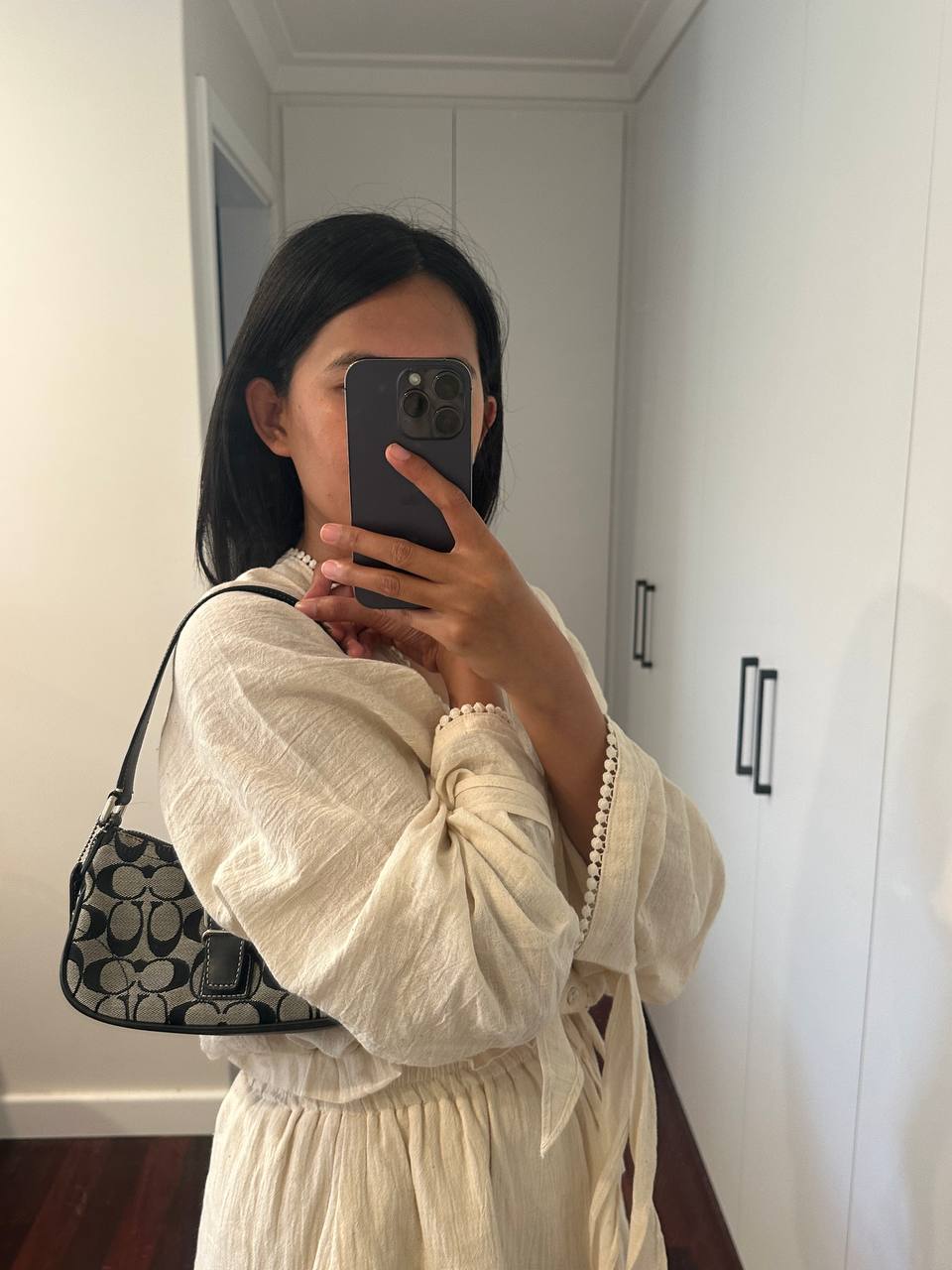 Authentic Vintage Coach Buckle Small Shoulder Bag