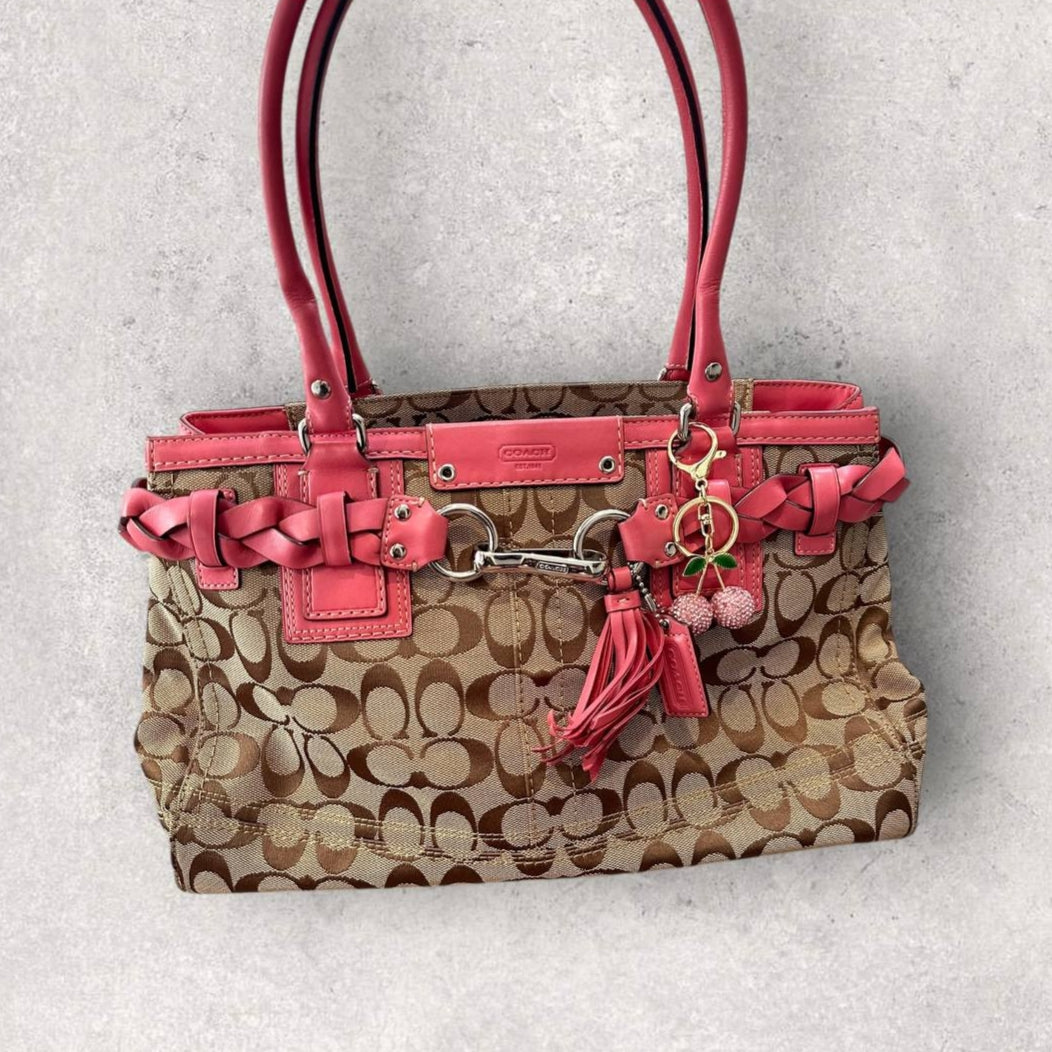 Authentic Vintage Coach Hamptons Signature Shoulder Bag