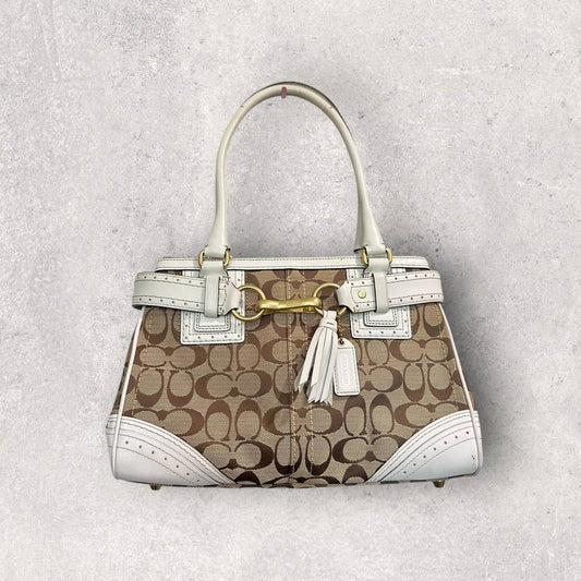 Authentic Vintage Coach Hamptons Signature Shoulder Bag