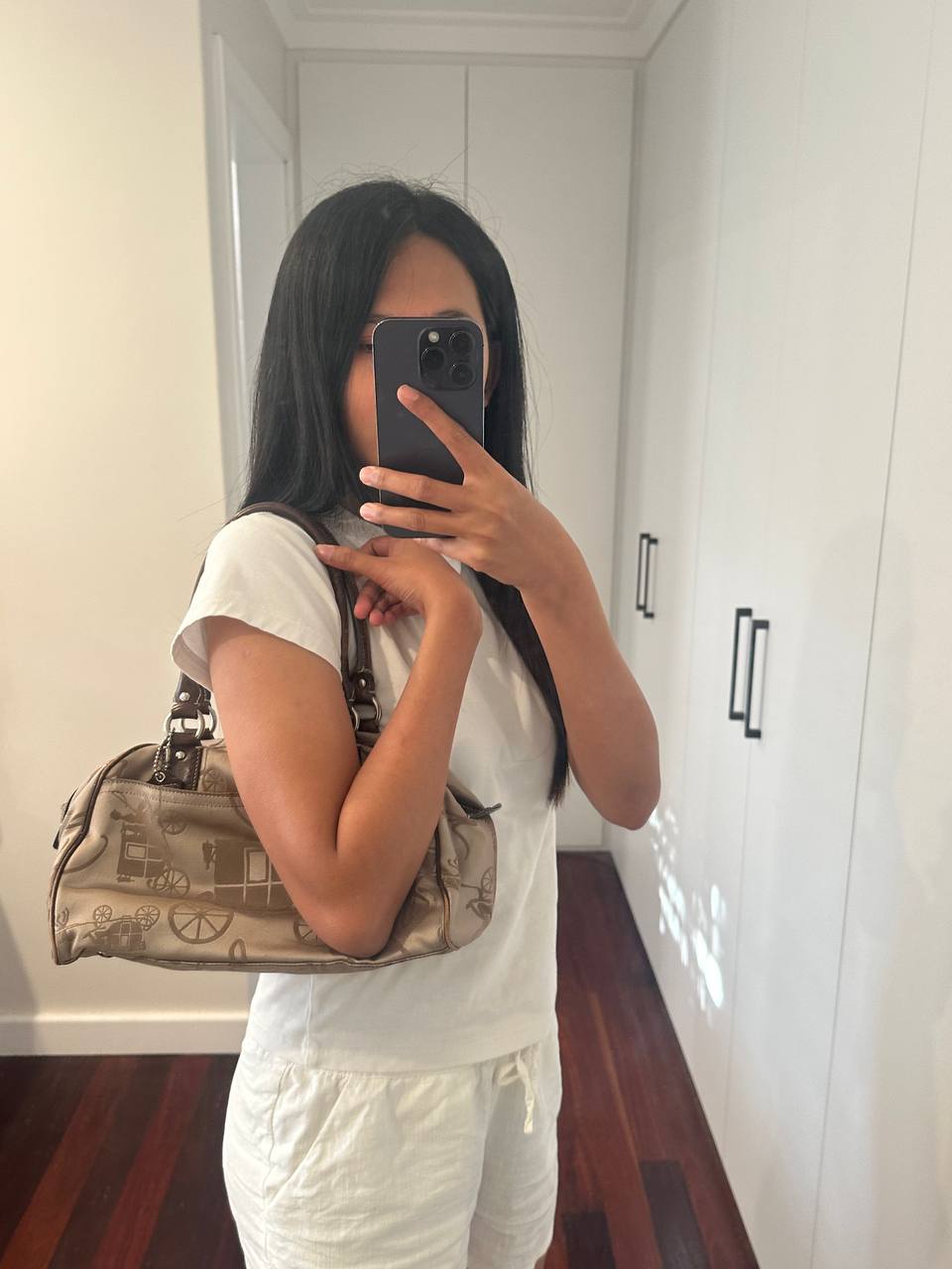 Authentic Vintage Coach Signature Bowling Bag