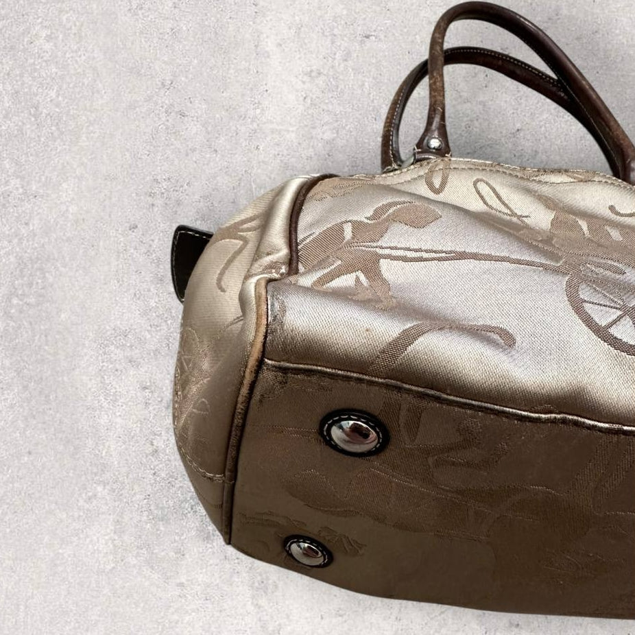 Authentic Vintage Coach Signature Bowling Bag