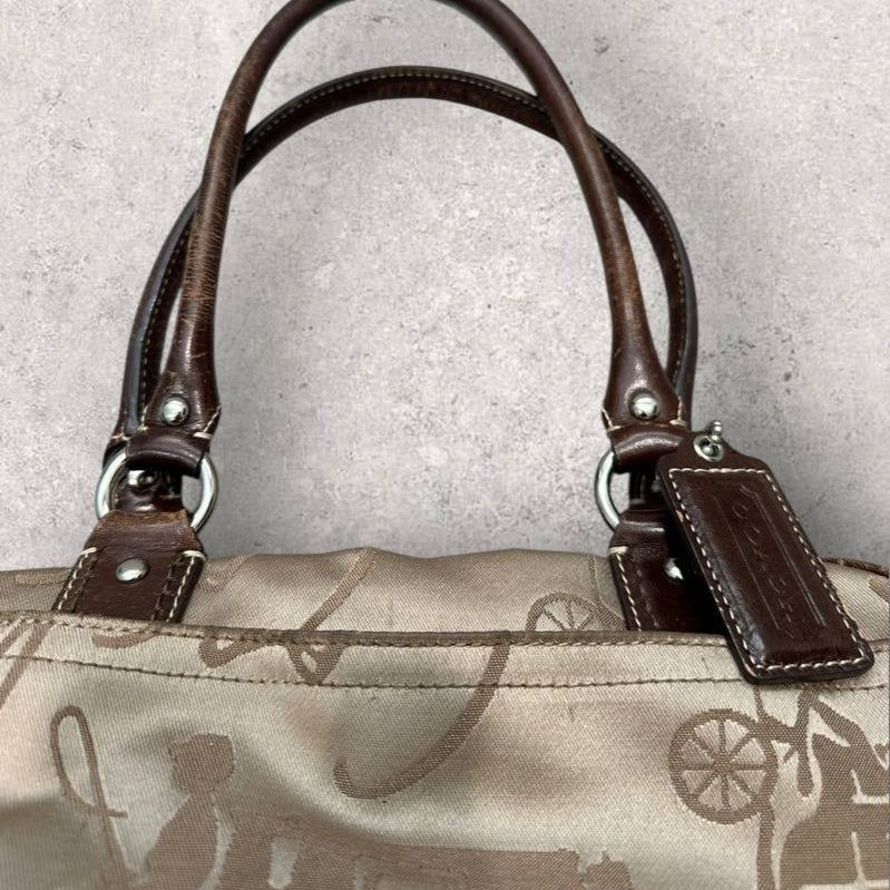 Authentic Vintage Coach Signature Bowling Bag