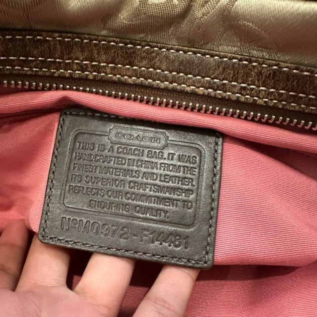 Authentic Vintage Coach Signature Bowling Bag