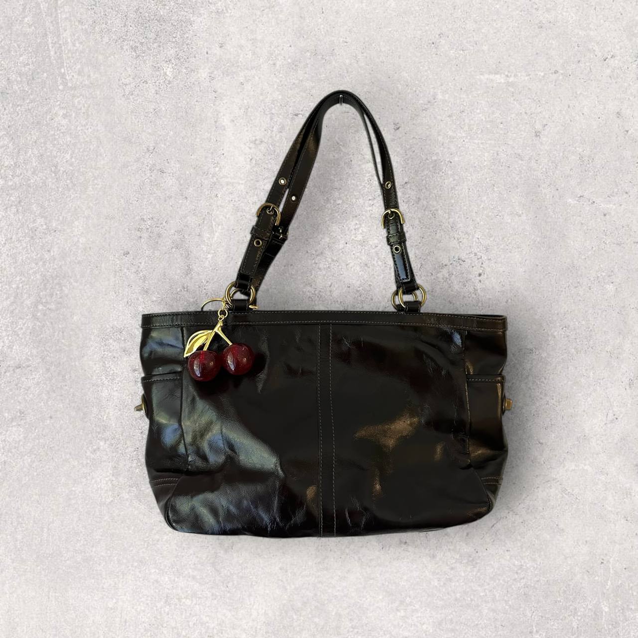 Authentic Vintage Coach Legacy Patent Leather Tote Bag