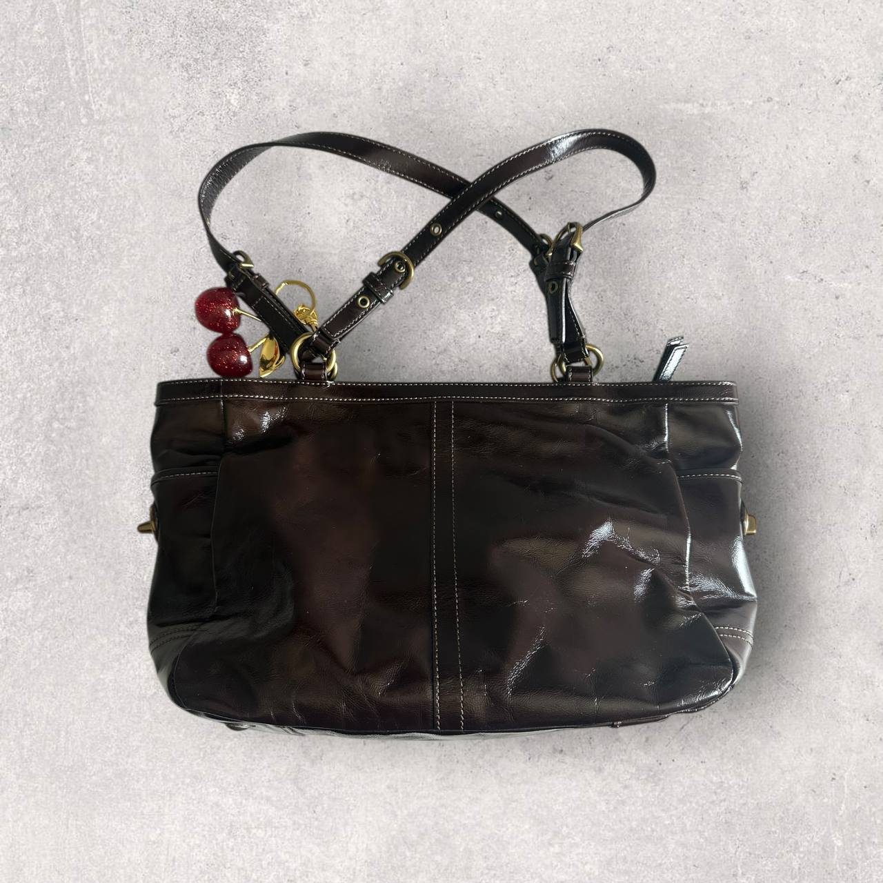 Authentic Vintage Coach Legacy Patent Leather Tote Bag