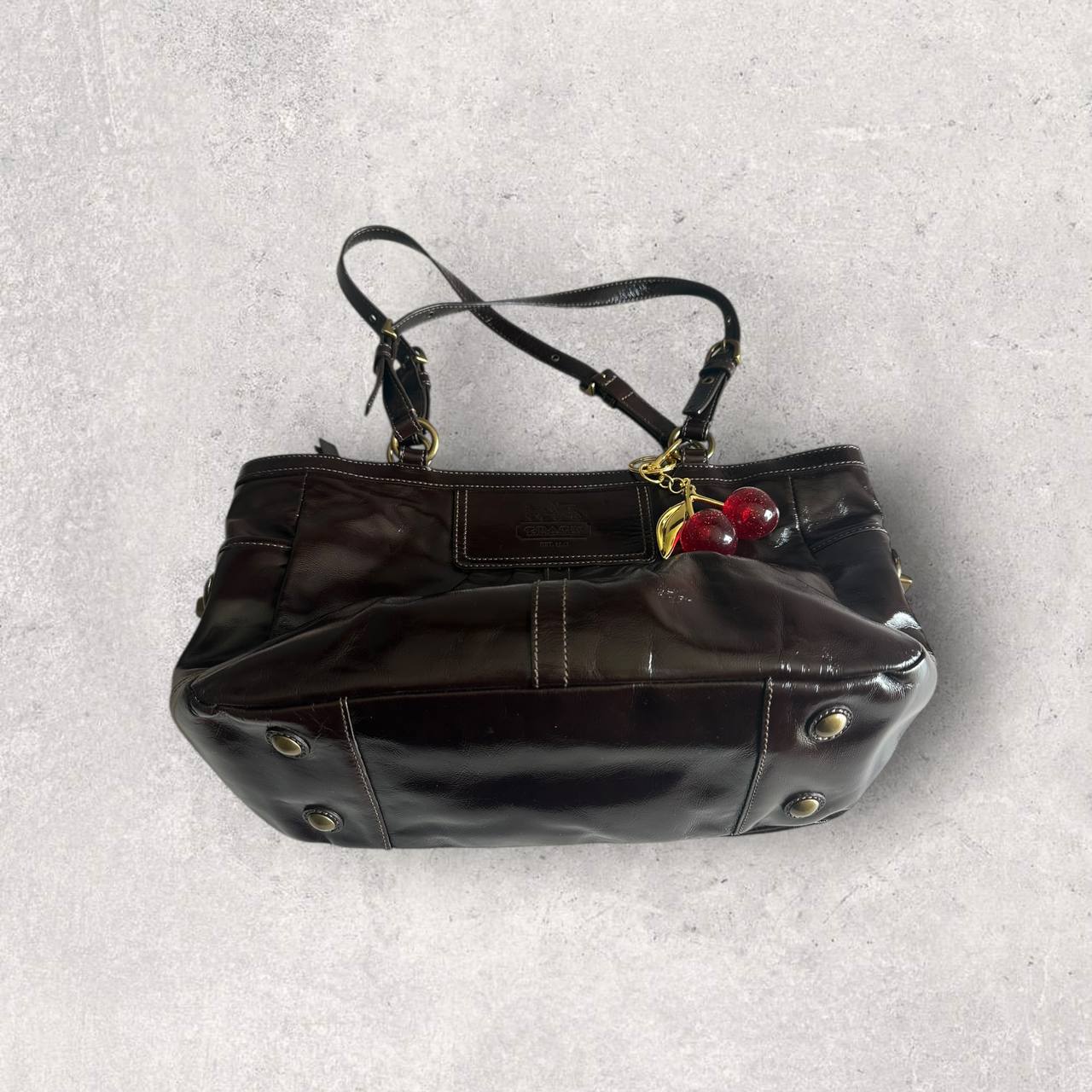 Authentic Vintage Coach Legacy Patent Leather Tote Bag
