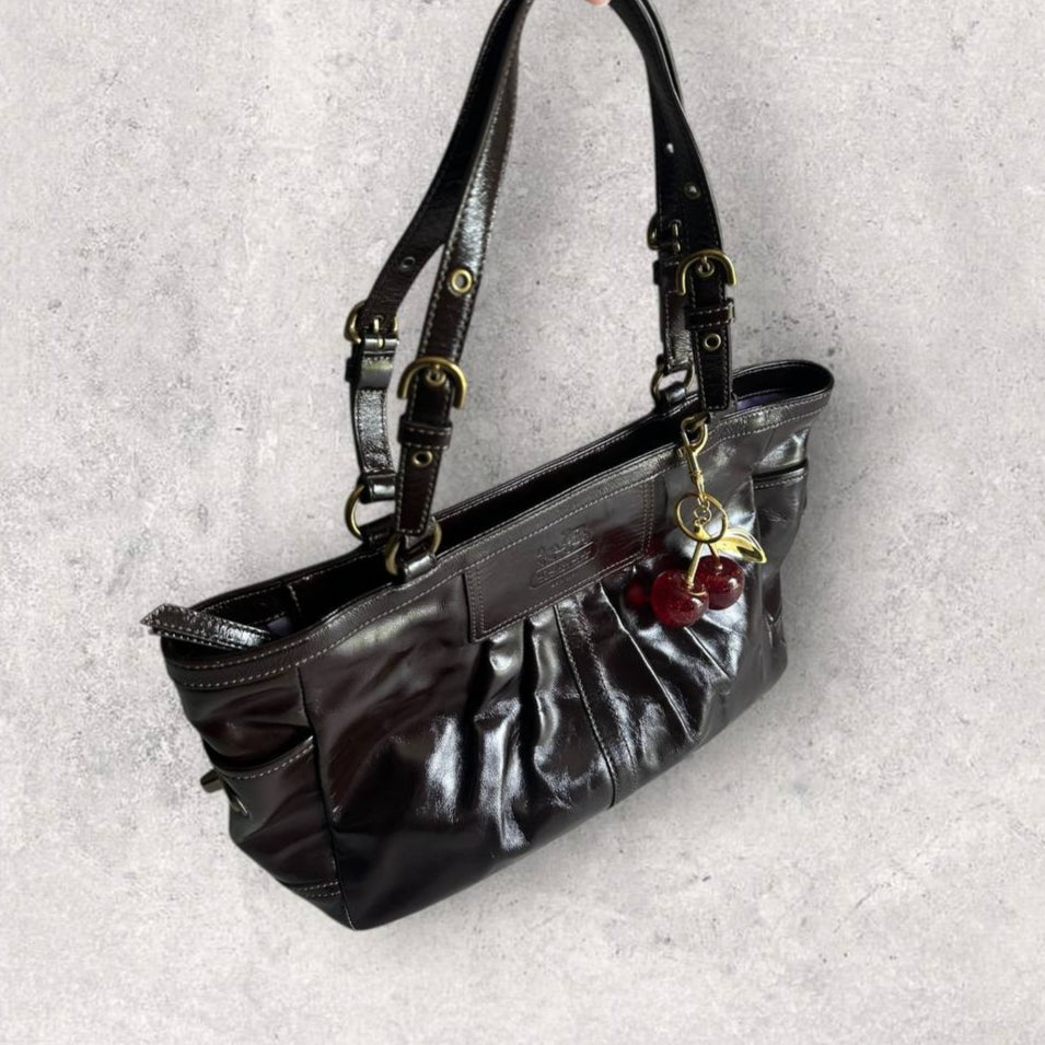 Authentic Vintage Coach Legacy Patent Leather Tote Bag