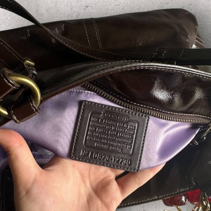 Authentic Vintage Coach Legacy Patent Leather Tote Bag