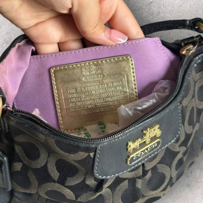 Authentic Vintage Coach Signature Shoulder Bag