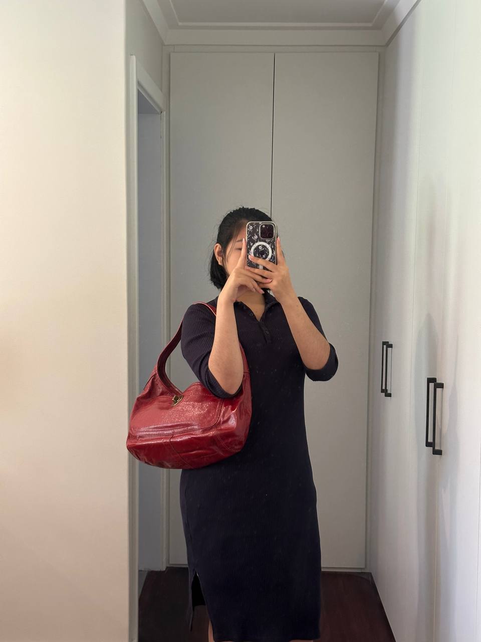 Authentic Vintage Coach Ergo Patent Leather Hobo Bag