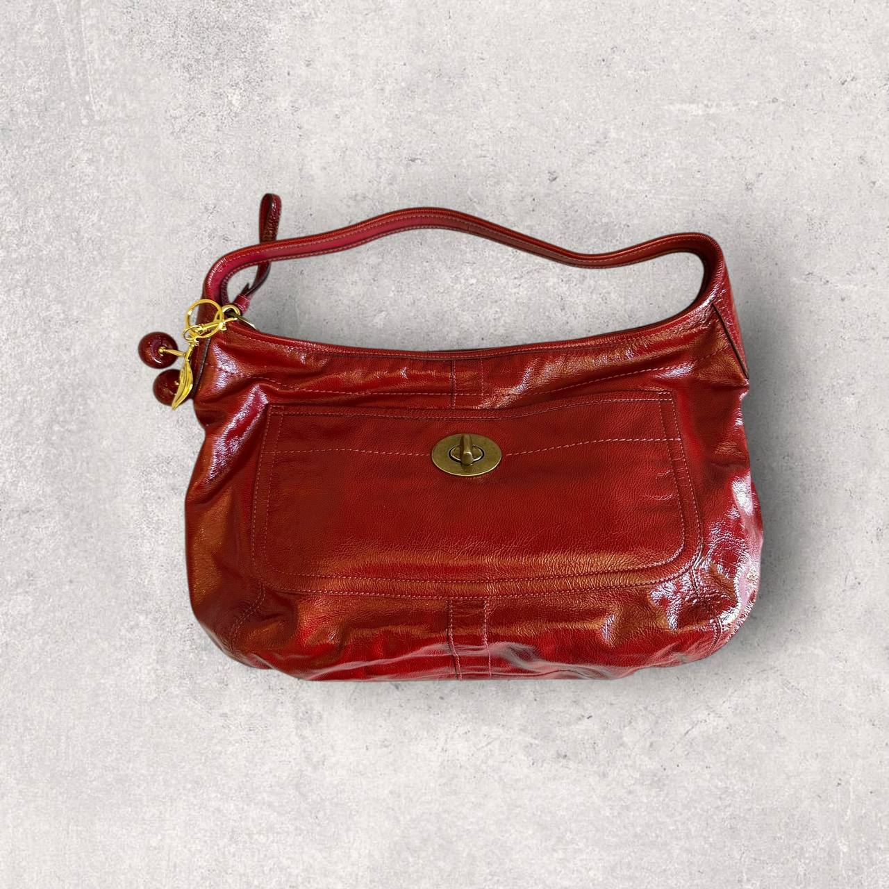 Authentic Vintage Coach Ergo Patent Leather Hobo Bag
