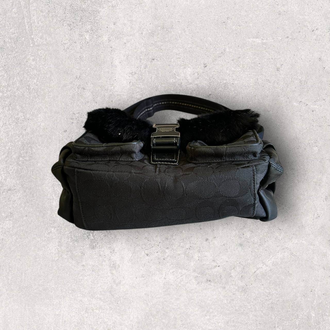 Authentic Vintage Coach Fur Cargo Shoulder Bag Rare