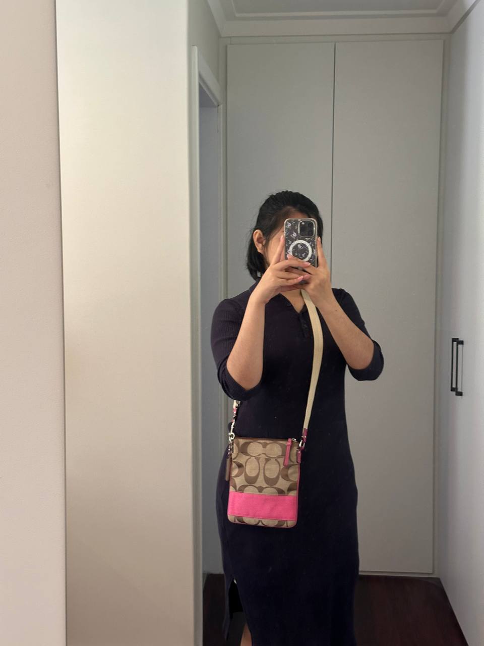 Authentic Vintage Coach Signature Crossbody Bag