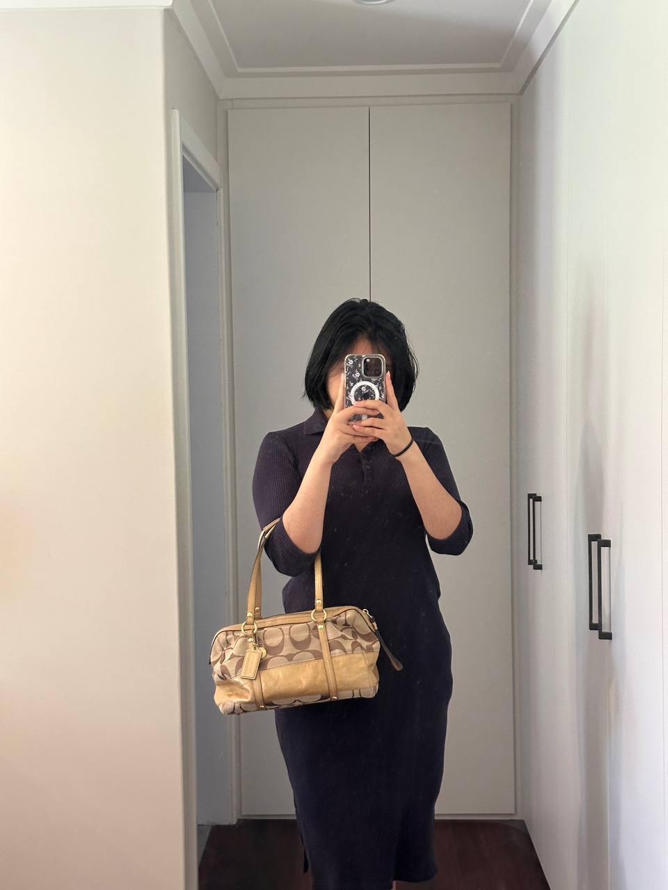 Authentic Vintage Coach Signature Bowling Bag