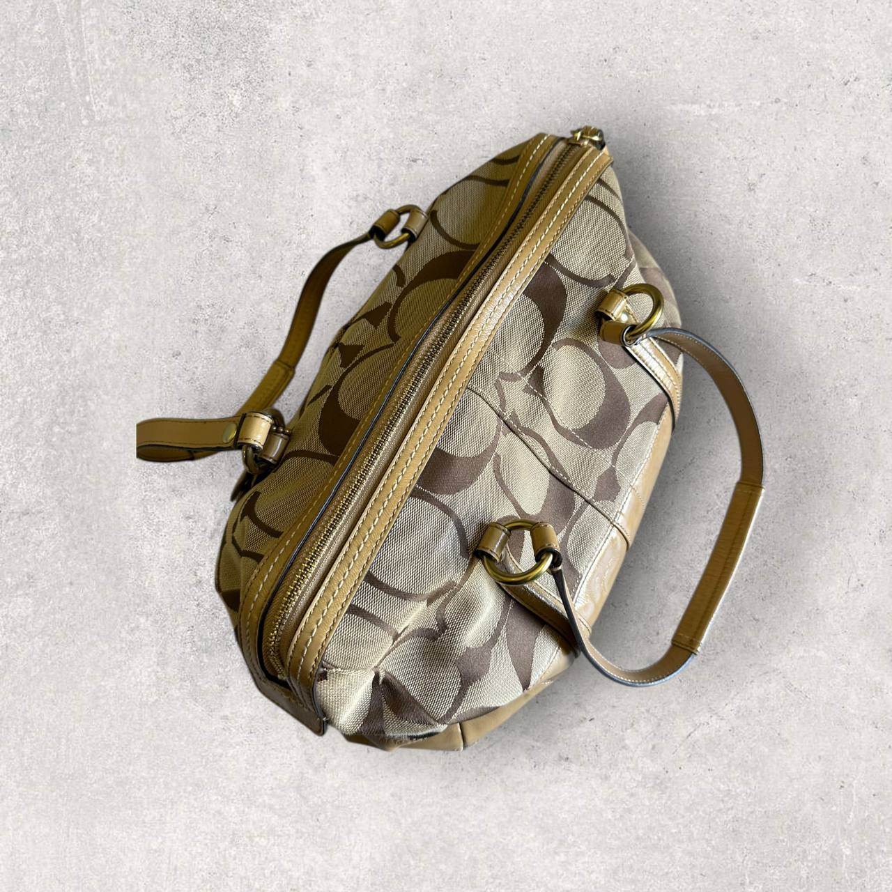 Authentic Vintage Coach Signature Bowling Bag