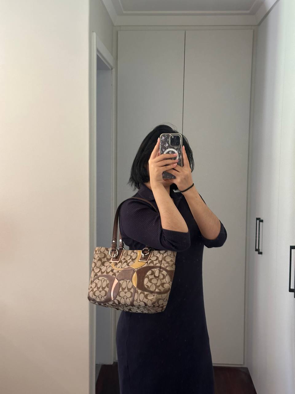 Authentic Vintage Coach Signature Patchwork Tote Bag Rare