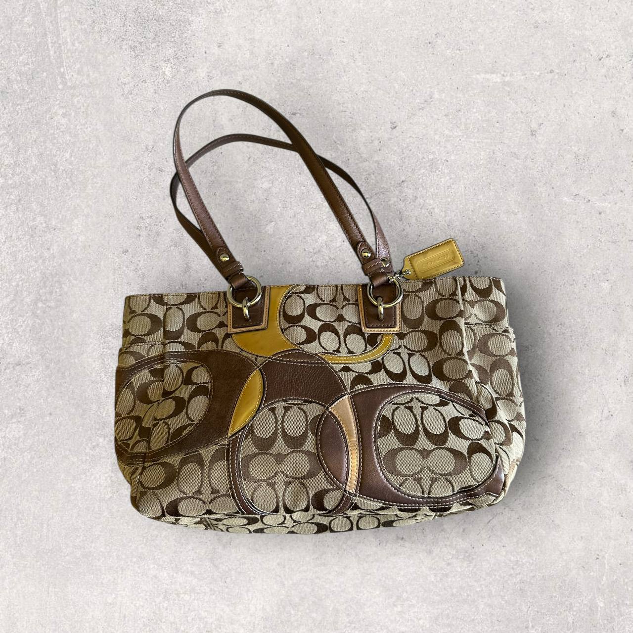Authentic Vintage Coach Signature Patchwork Tote Bag Rare