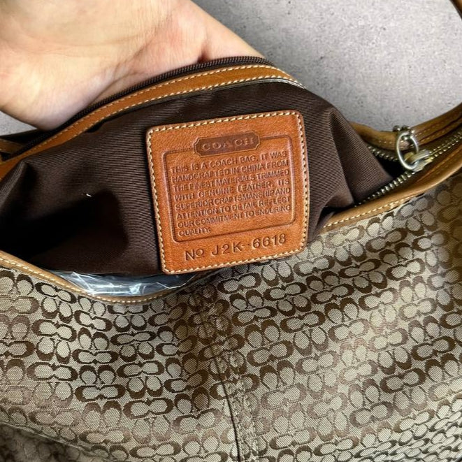 Authentic Vintage Coach Signature Hobo Bag