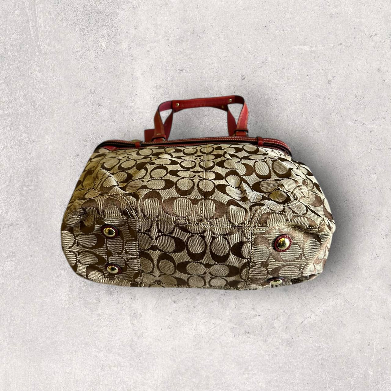 Authentic Vintage Coach Hamptons Signature Tote Bag And Bag Charm