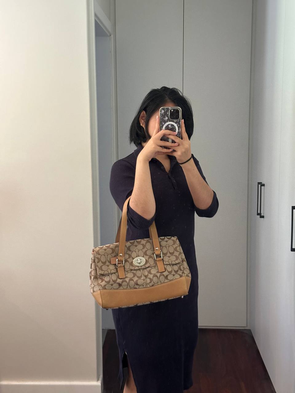 Authentic Vintage Coach Signature Satchel Bag