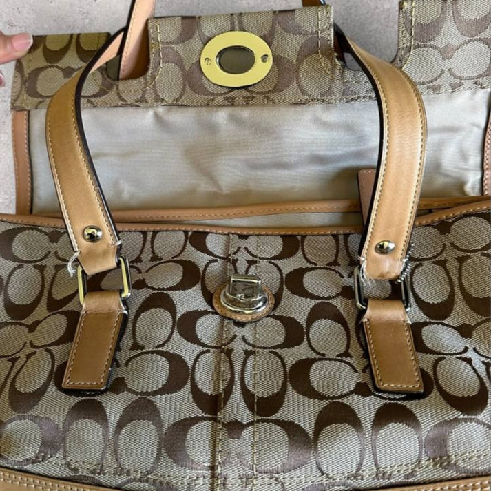 Authentic Vintage Coach Signature Satchel Bag