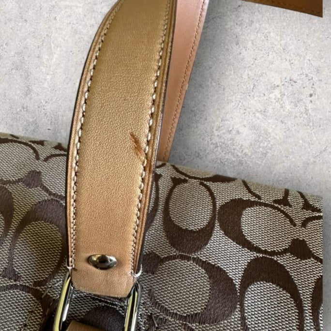 Authentic Vintage Coach Signature Satchel Bag