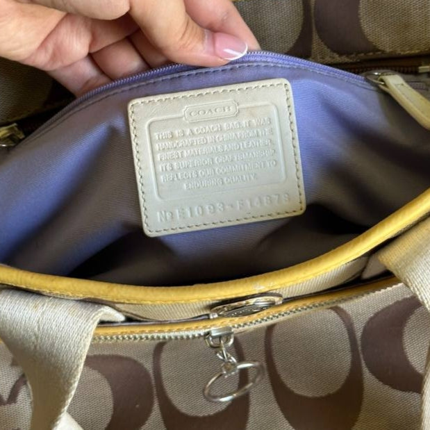 Authentic Vintage Coach Signature Tote Bag