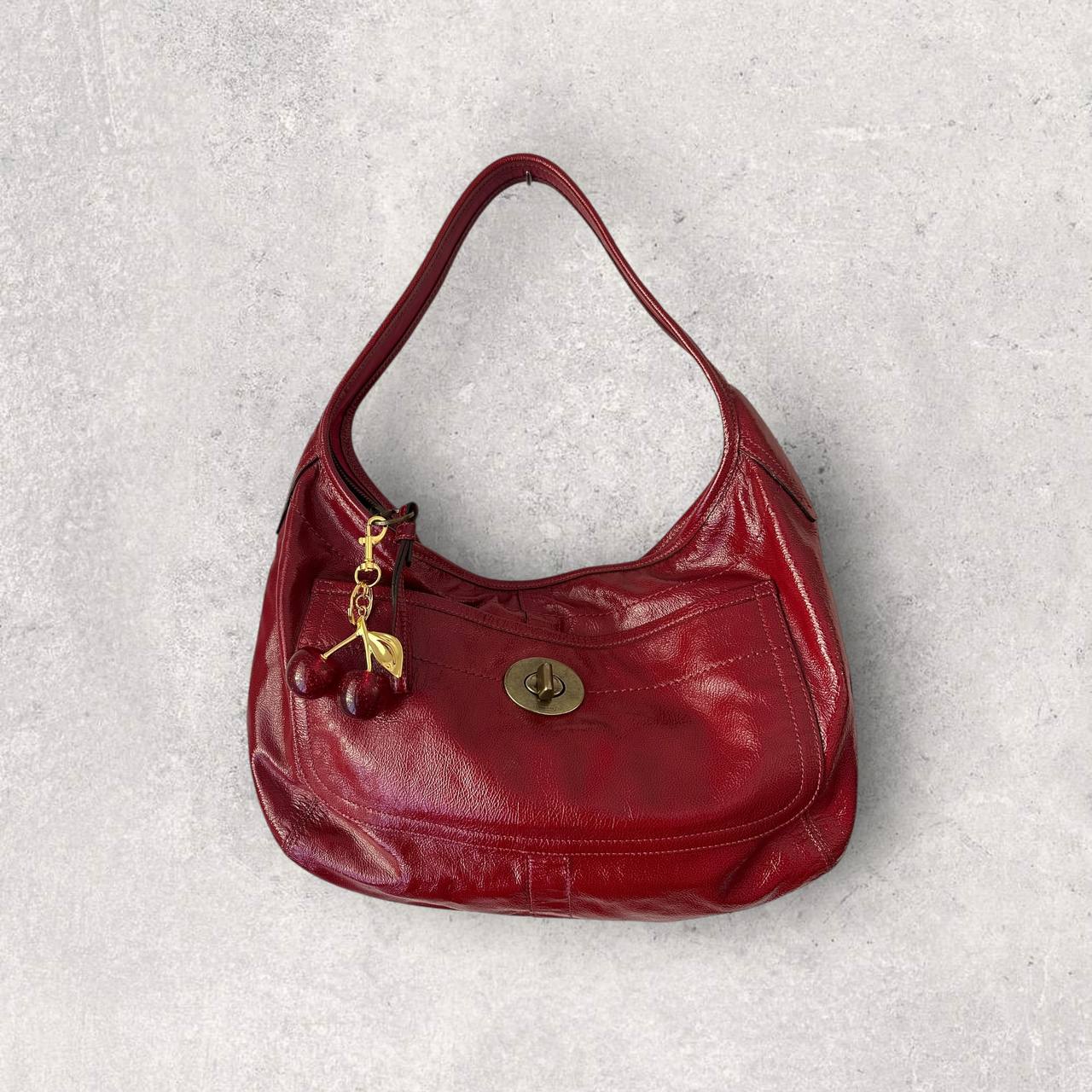 Authentic Vintage Coach Ergo Patent Leather Hobo Bag