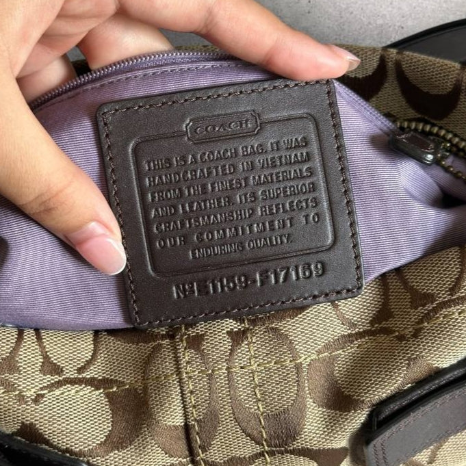 Authentic Vintage Coach Signature Shoulder/Crossbody Bag