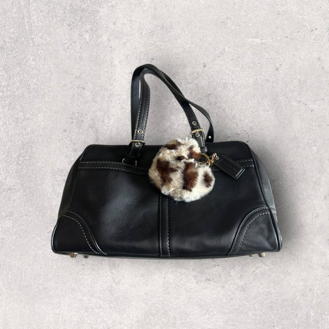 Authentic Vintage Coach Leather Bowling Bag