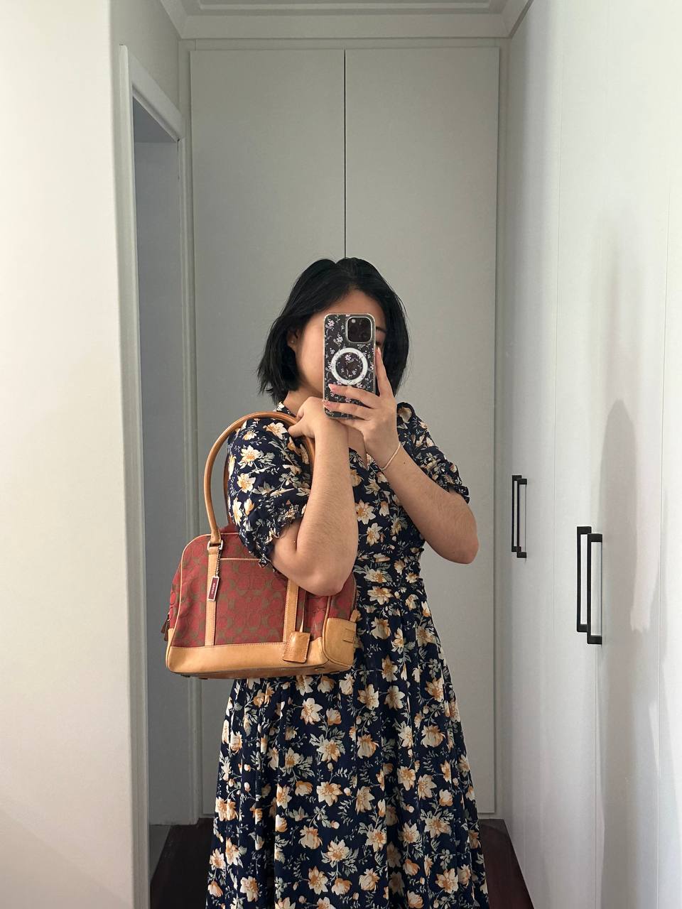 Authentic Vintage Coach Signature Bowling Bag