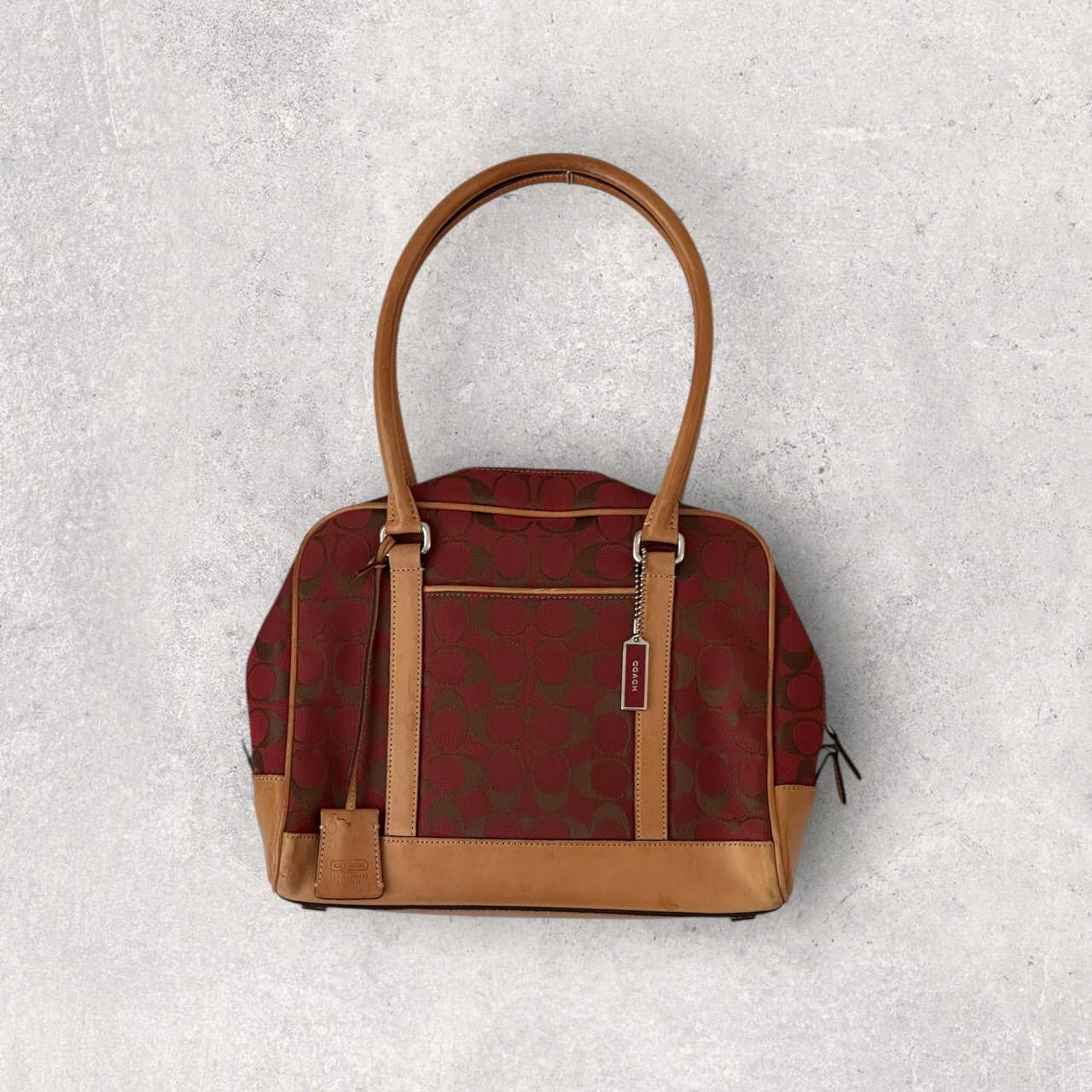 Authentic Vintage Coach Signature Bowling Bag