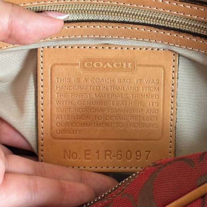 Authentic Vintage Coach Signature Bowling Bag
