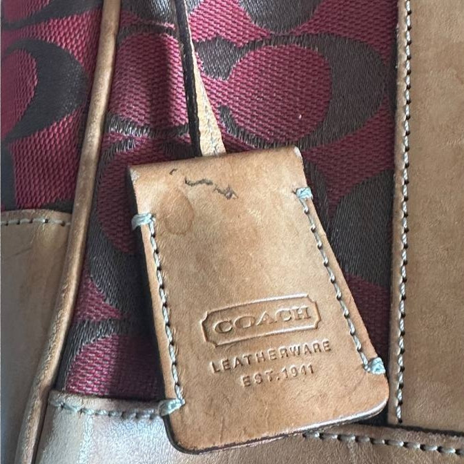 Authentic Vintage Coach Signature Bowling Bag