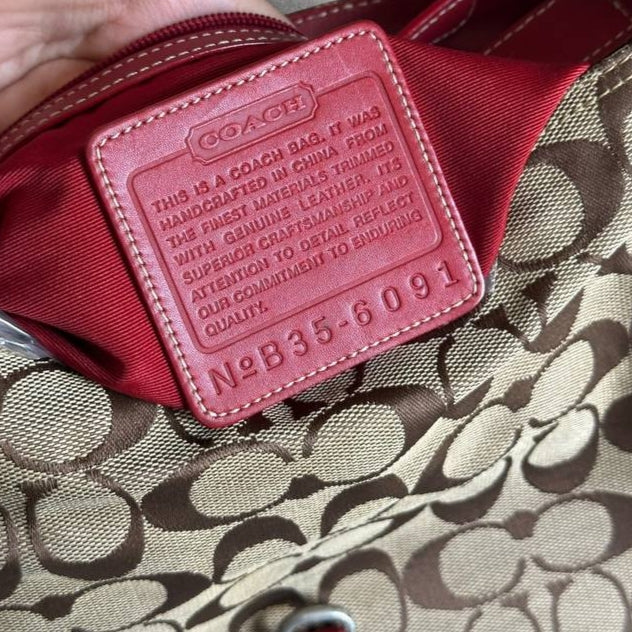 Authentic Vintage Coach Hamptons Signature Shoulder Bag