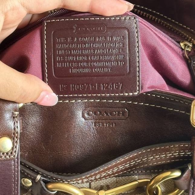 Authentic Vintage Coach Hamptons Signature Shoulder Bag
