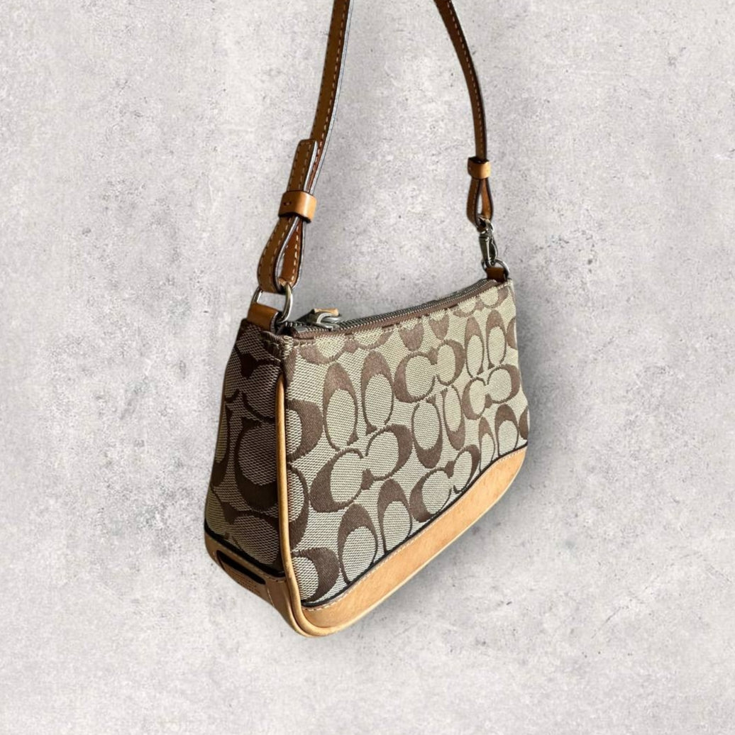 Authentic Vintage Coach Demi Signature Shoulder Bag