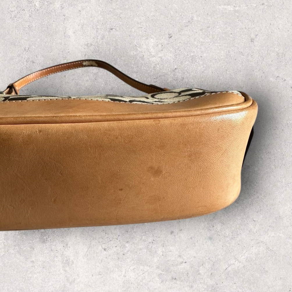 Authentic Vintage Coach Demi Signature Shoulder Bag